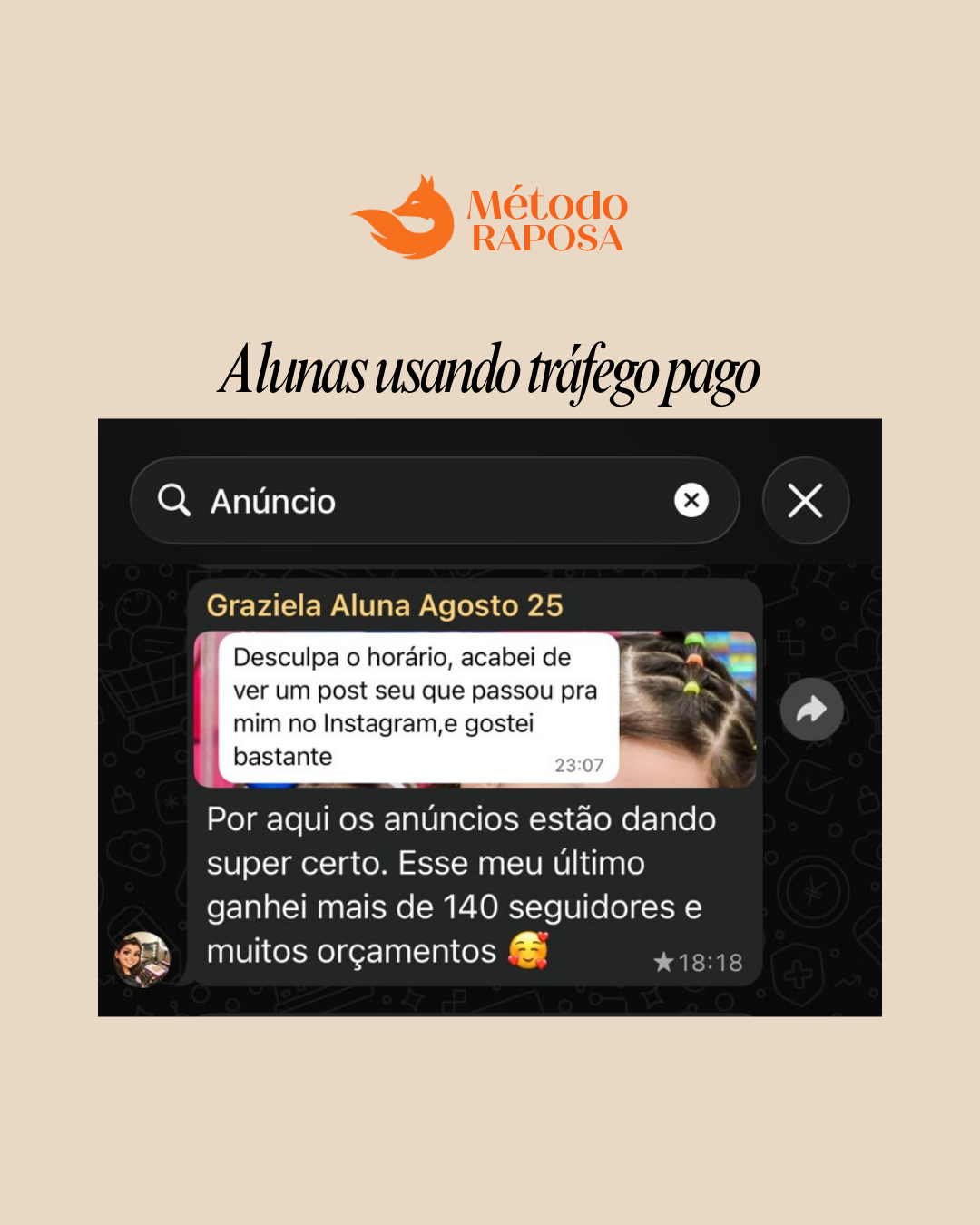 Depoimento de aluna sobre aumentar o valor da pintura personalizada
